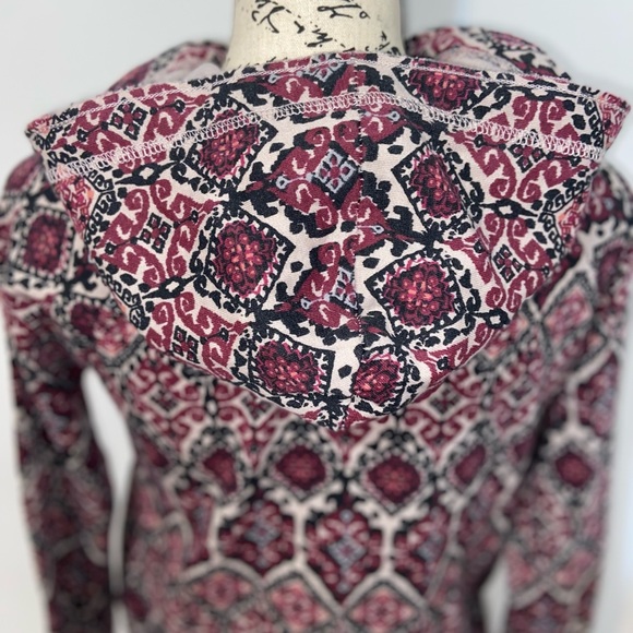 Aèropostale Long Sleeve Boho Pullover Drawstring Hoodie - Picture 9 of 13